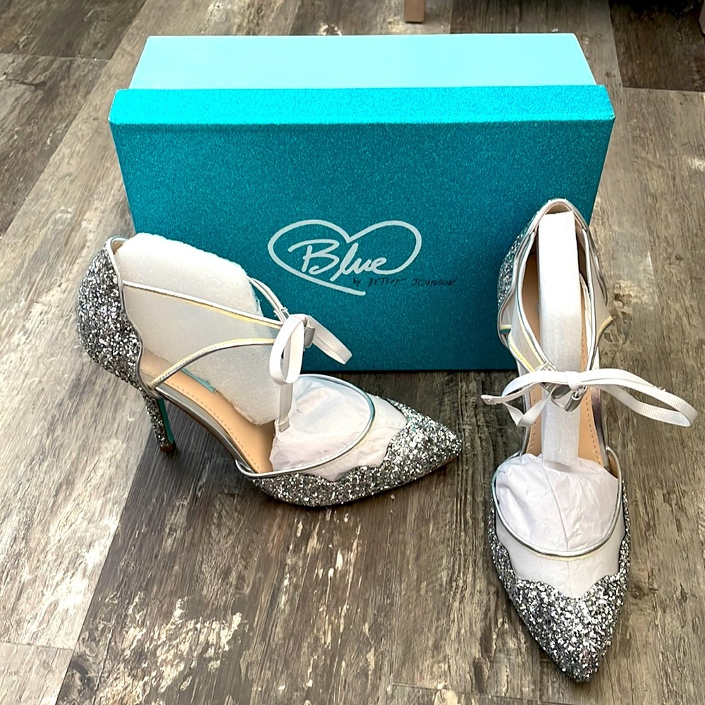 Blue by Betsey Johnson Sparkle Heels